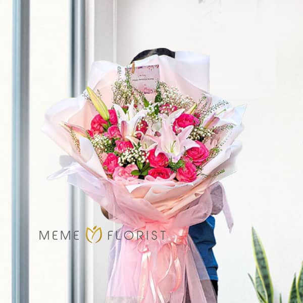Buket Lily Romantis