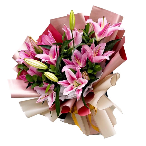 buket pink of lily