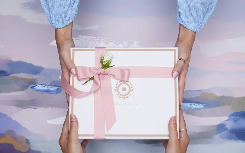 potret menerima hampers