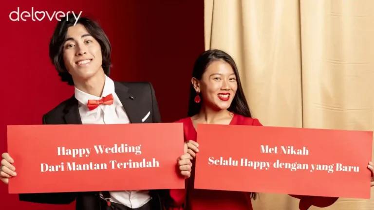 karangan bunga pernikahan lucu