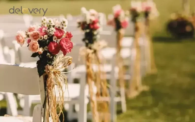karangan bunga pernikahan elegan