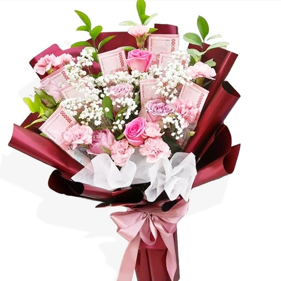Buket Uang Pinkish Darling