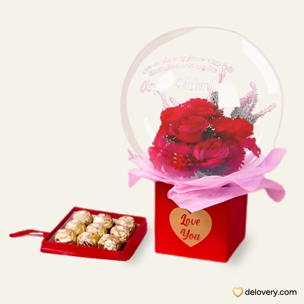 Balon Bunga Red and Choco