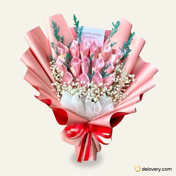 Buket Uang Pinkish Darling