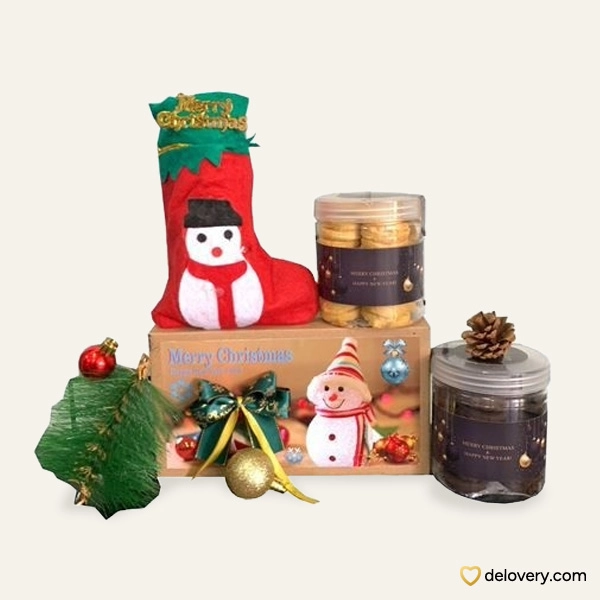 Parcel kue kering Xmas Cookie Ribbon