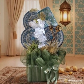 Azure Arabesque Dining Set