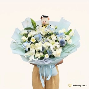 Azure Graduation Bear