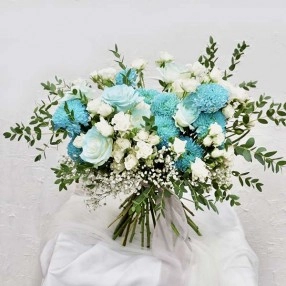Blue Bridal Bouquet