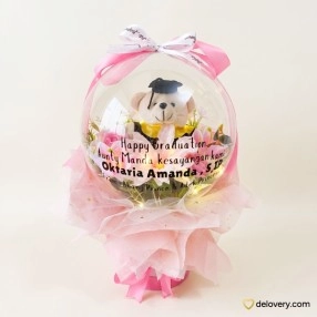 Blush Crystal Globe (Artificial)