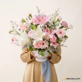 Blush Lily Vase