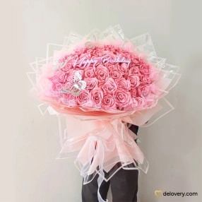 Blush Royale (50 Stems- Satin Flower)