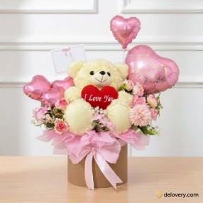 Blush Teddy Serenade (Artificial)