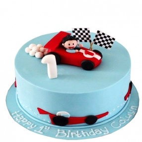 Car in Blue Cake