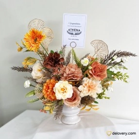 Caramel Blush Vase (Artificial)