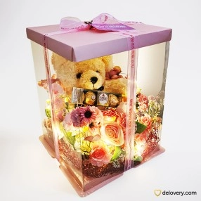 Chocolate Sparkling Sweetheart -Artificial Flower