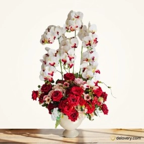 Crimson Crown Phalaenopsis (Artificial)