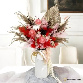 Crimson Mocha Bloom (Dried Flower)