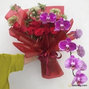 Crimson Orchid Cascade