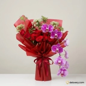 Crimson Orchid Cascade