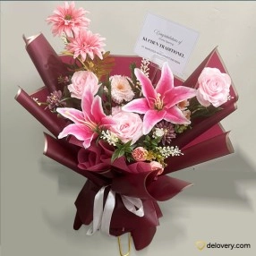 Crimson Rose Bloom (Artificial)