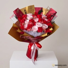 Crimson Velvet Harmony (Soap Flower)