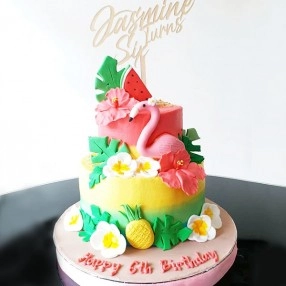 Flamingo Squash Cake