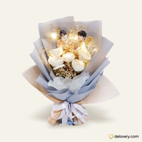 Dried Flower in White - Dried Flower
