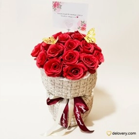 Eternal Crimson Tweed Bloom (Artificial)