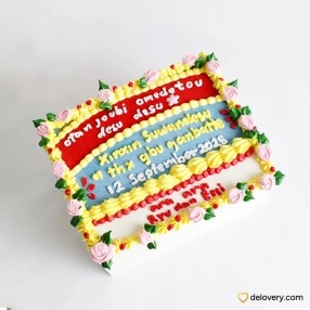 Floral Greetings Cake