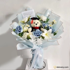 Frosty Scholar Bouquet (Artificial)