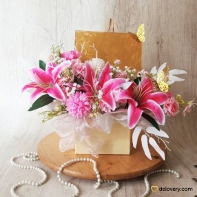 Fuchsia Monarch Box (Artificial)