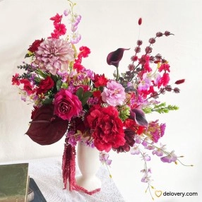 Fuchsia Muse Vase (Artificial)