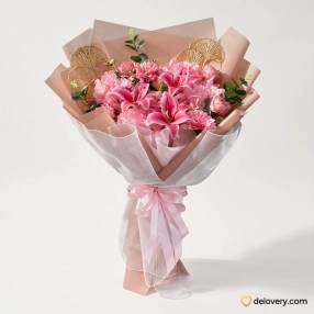 Golden Blush Lily (Artificial)