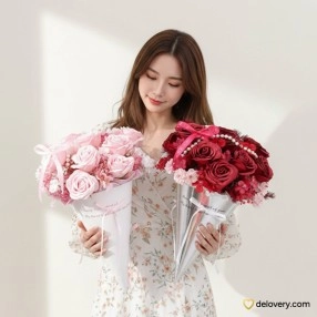 Honey Petals Cone Bouquet (Soap Flower)
