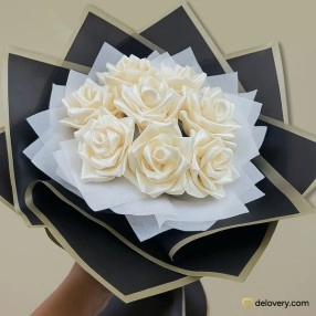 Ivory Noir (Satin Flower)