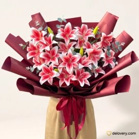 Maroon Lily Passion (Artificial)