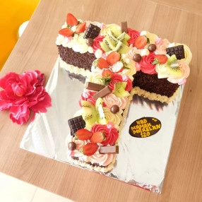 Fruit Letter Cake