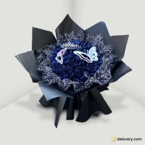 Midnight Petals (Satin- 35 stems)