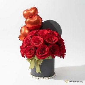 Midnight Velvet Rose Box