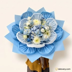 Oceanic Blue Bloom