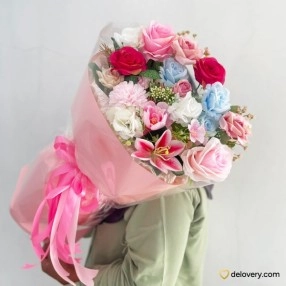 Pastel Harmony Bouquet (Artificial)