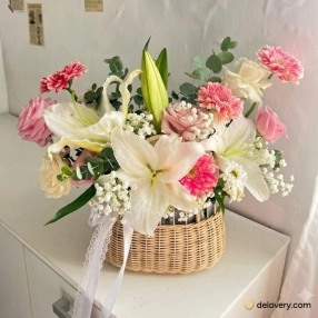 Pastel Meadow Basket