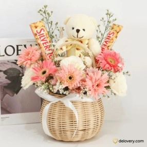Peach Bear Basket