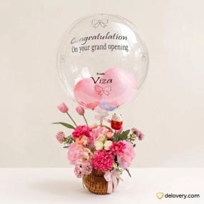 Pink Balloon Charm (Artificial)