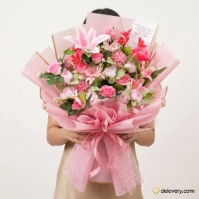 Pink Blossom Radiance (Artificial)