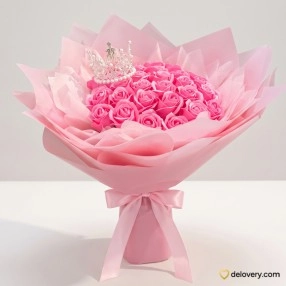 Pink Royalty Crown (Soap Flower)