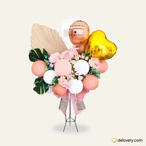 Pinky Puff Baloons (Artificial)