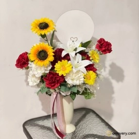 Radiant Carnival Vase (Artificial)