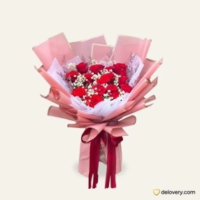 Red on Pink