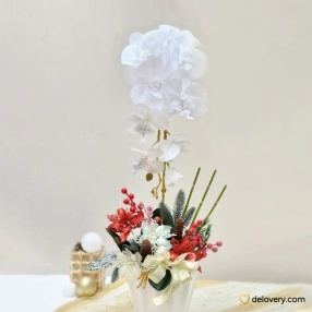 Ruby Orchid Bloom (Artificial)